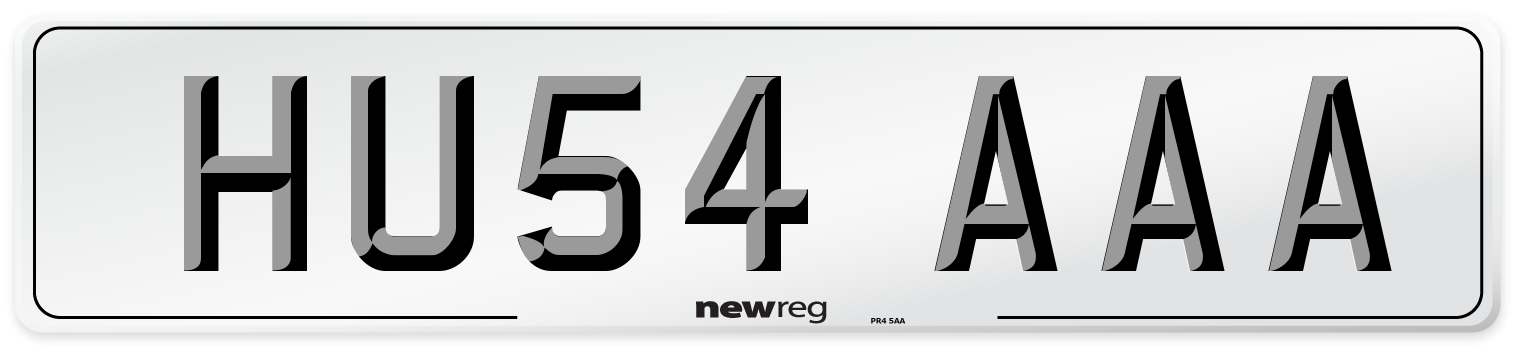 HU54 AAA Number Plate from New Reg